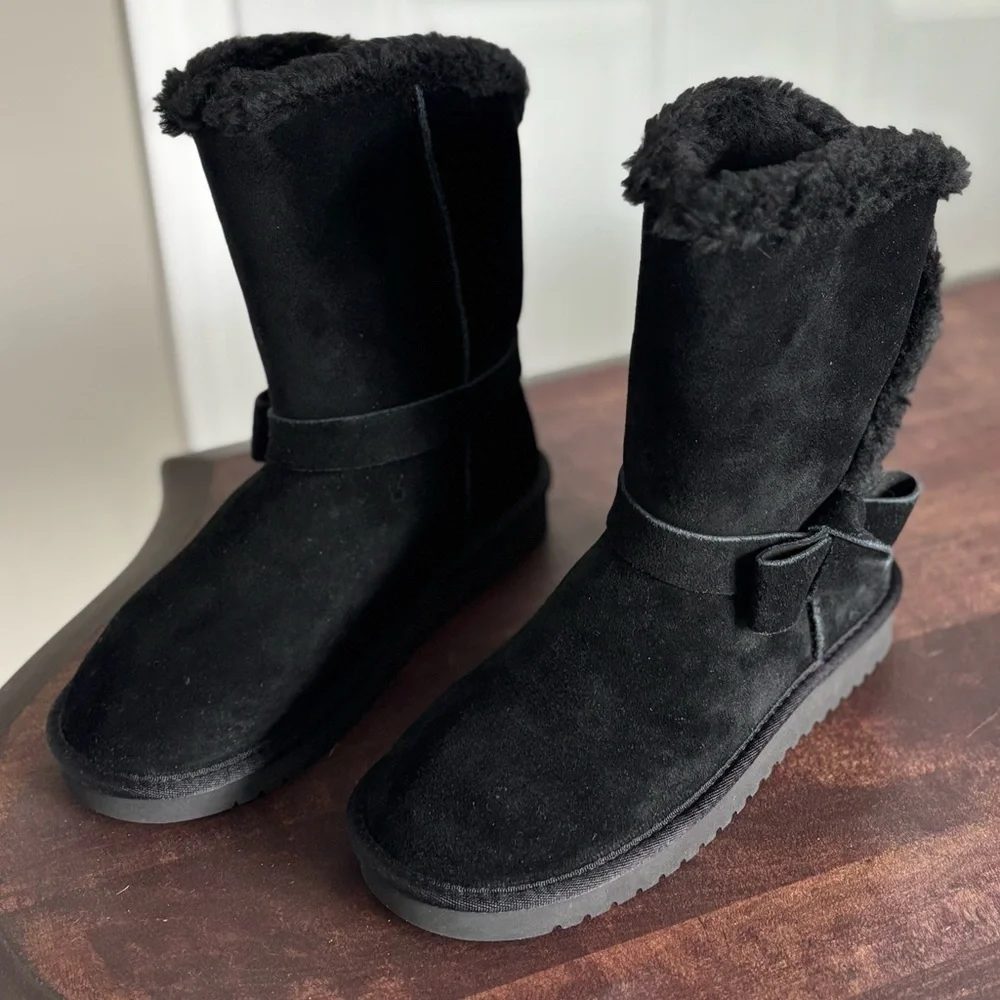 Koolaburra by UGG Suede Bow Short Boots - Arlena_10